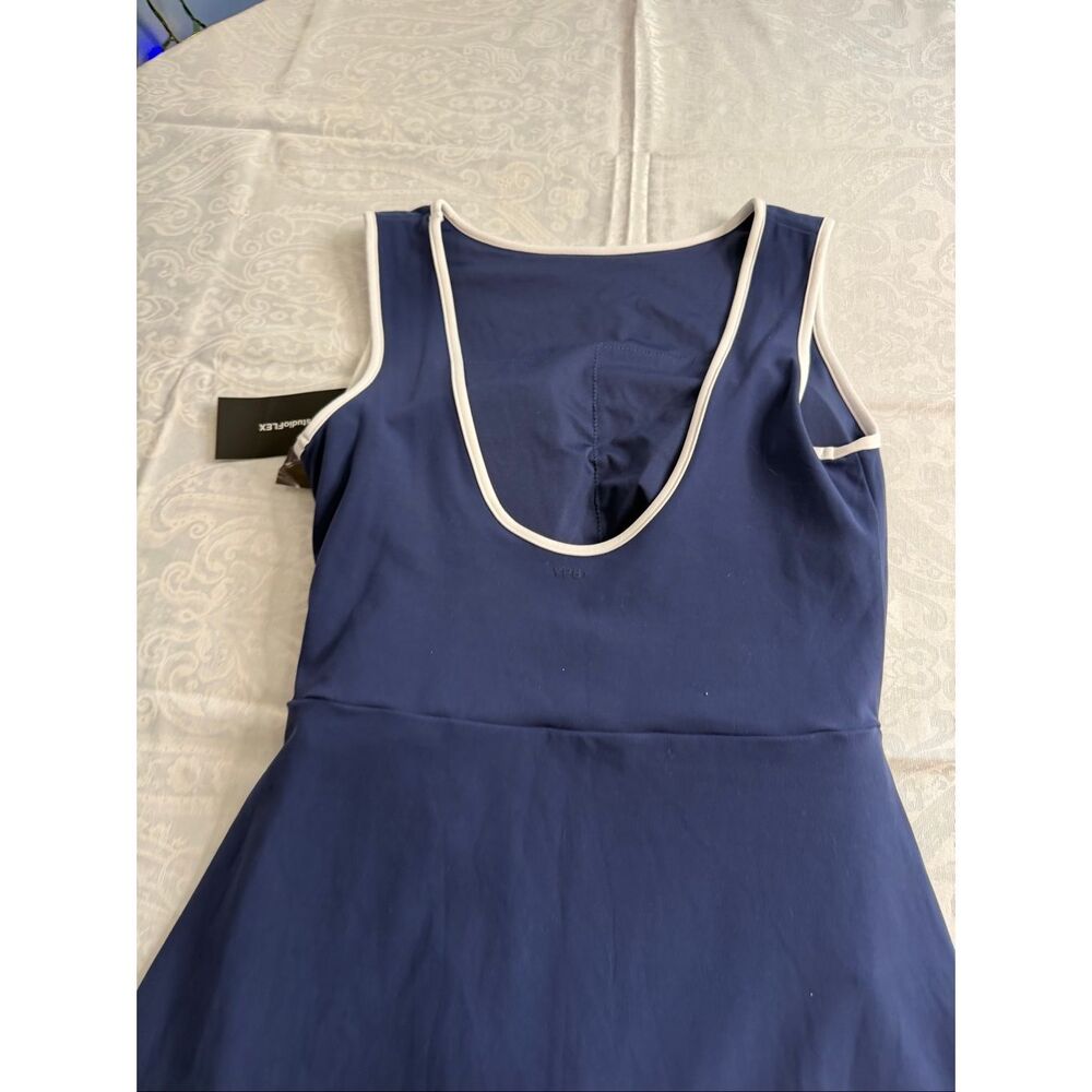 NWT Abercrombie YPB Tie Game Dress Navy Blue Size Large New - Picture 8 of 9